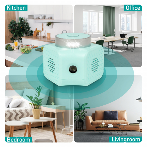 Aparat impotriva rozatoarelor, Milmatt, Anti soareci, Anti sobolani, Tehnologie duala cu ultrasunete, Actiune 360⁰ si acoperire 120m2, 4 niveluri de intensitate, Sigur pentru om si animale de companie [6]