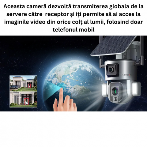 Camera de supraveghere Milmatt, 4G 4K Ultra HD, Dual Camera 4MP+4MP, 10X Optical ZOOM, Incarcare Solara, Rotire Din Aplicatie, Rezistenta La Apa IP 66 [5]