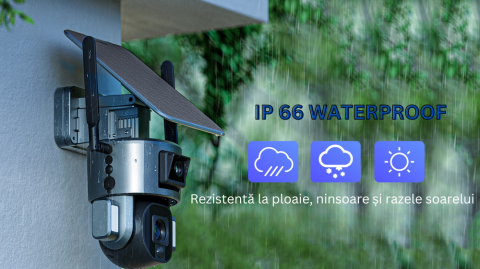 Camera de supraveghere Milmatt, 4G 4K Ultra HD, Dual Camera 4MP+4MP, 10X Optical ZOOM, Incarcare Solara, Rotire Din Aplicatie, Rezistenta La Apa IP 66 [13]