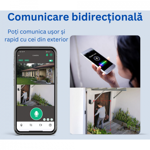 Camera de supraveghere Milmatt, 4G, HD, 3MP, Incarcare cu panou Solar, Rotire Din Aplicatie, PIR, alarma, comunicare bidirectionala, Rezistenta La Apa IP 66 [6]