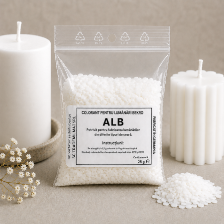 Colorant Lumanari - Colorant Lumanari Bekro - Alb, 25 g
