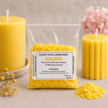 Colorant Lumanari - Colorant Lumanari Bekro - Galben, 25 g