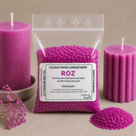 Colorant Lumanari - Colorant Lumanari Bekro - Roz, 25 g