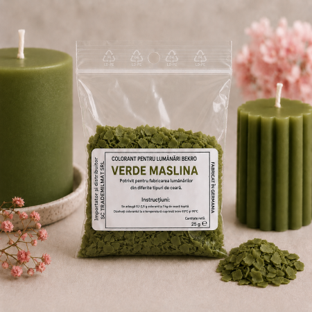 Colorant Lumanari - Colorant Lumanari Bekro - Verde Maslina, 25 g