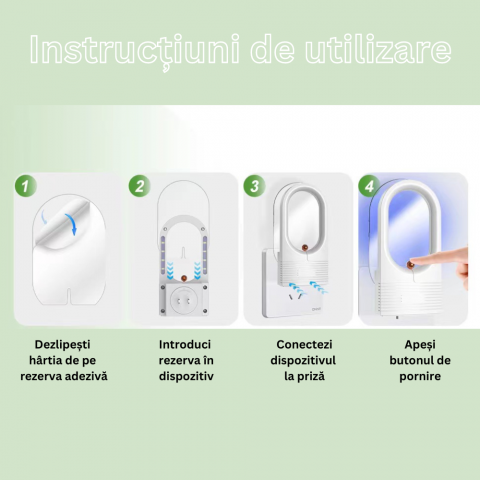 Dispozitiv anti tantari, Milmatt, electric, cu leduri UV, 5 rezerve cu lipici dublu adezive, 68 mm x 140 mm [6]