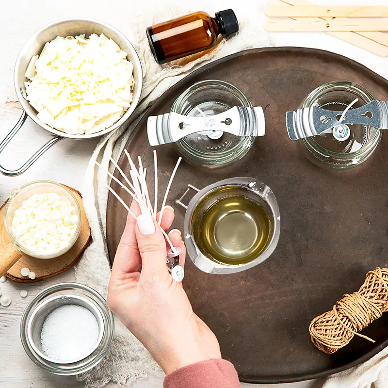 Fitil Lumanari - Fitil lumanari cu capsa metalica, ST-3322/L100, set 50 buc