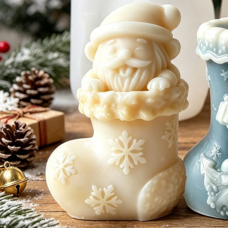 Matriță din silicon pentru lumânări de Crăciun – model decorativ de iarnă [2]
