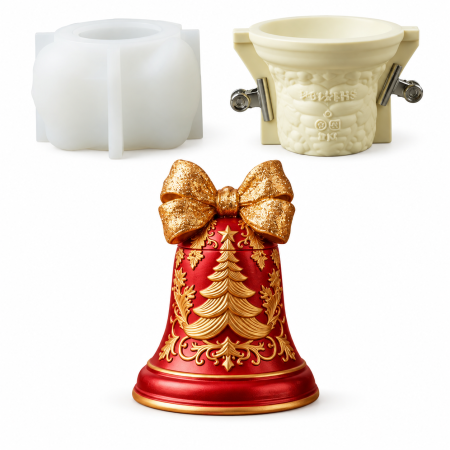 Matrite Craciun - Matriță silicon  recipient clopotel