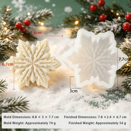Matriță din silicon pentru lumânări de Crăciun – model decorativ de iarnă [3]