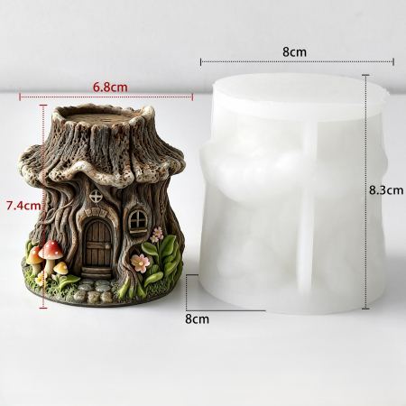 Matriță din silicon pentru lumânări de Crăciun – model decorativ de iarnă [5]