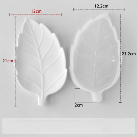 Matrita de silicon, Milmatt, Tava Frunza Dud, silicon premium, reutilizabil, potrivit pentru praf ceramic, gips, ipsos, rasina epoxidica [2]