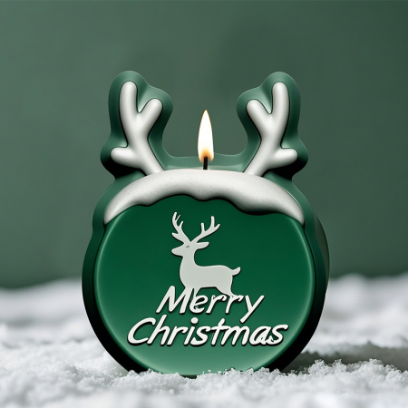 Matrițe și Accesorii DYI - Matrita de silicon, Milmatt, Merry Christmas rotund, pentru lumanari, non toxic