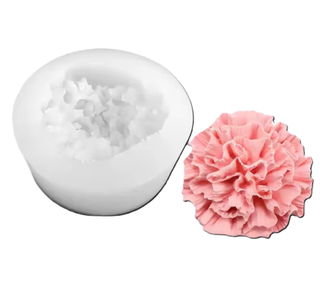 Matrite pentru Lumanari - Matrita de silicon, Milmatt, Garoafa 2, dimensiune 78 x 36 mm