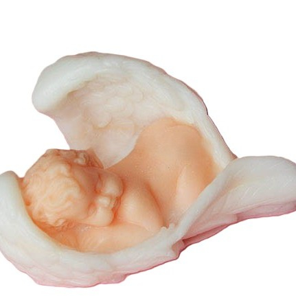 Matrite pentru Lumanari - Matrita de silicon, Milmatt, Bebelus in aripi, pentru sapun si lumanari