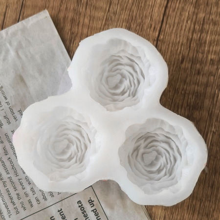 Matrita de silicon, Milmatt, Set 3 Mini bujori [2]