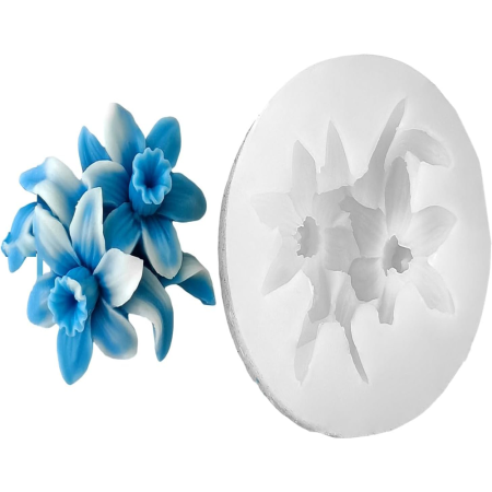 Matrite Florale - Matrita de silicon, Milmatt,  Crini, 6.7 x 2.5 cm