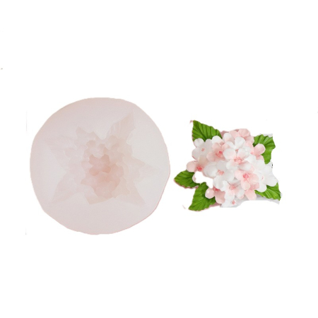 Matrite Florale - Matrita de silicon, Milmatt, Floare Liliac cu frunze