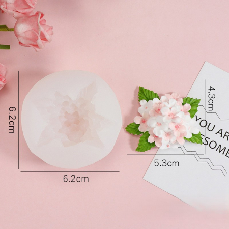 Matrita de silicon, Milmatt, Floare Liliac cu frunze [1]