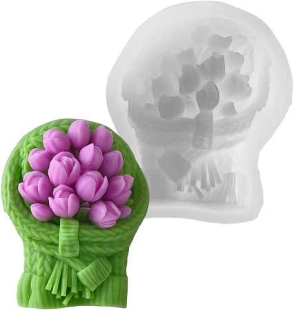 Matrita de silicon, Milmatt, Buchet Lalele 1 , 67 x 84 x 33 mm