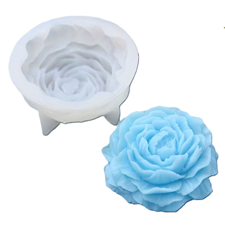 Matrite pentru Lumanari - Matrita de silicon, Milmatt, Model Bujor, pentru lumanari, 90 x 40 mm