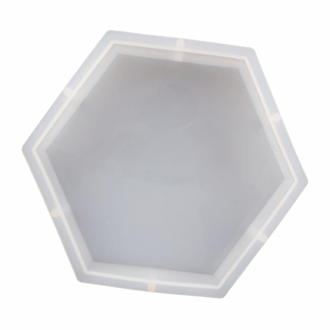 Matrita de silicon, Milmatt, Model hexagon, silicon premium, reutilizabil, potrivit pentru rasina epoxidica, 22.5 x 20 cm [2]