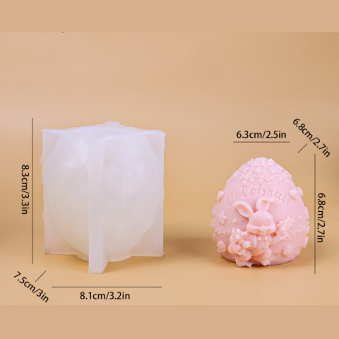 Matrita de silicon, Milmatt, Model ou de Paste Celebrate, pentru lumanari, silicon alimentar, non toxic, 83 x 81 mm [6]