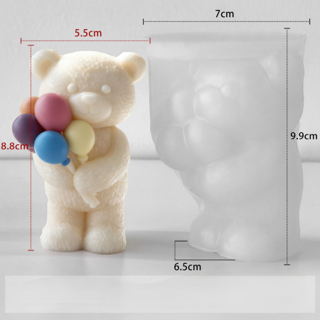 Matrita de silicon, Milmatt, Ursulet cu Baloane [3]