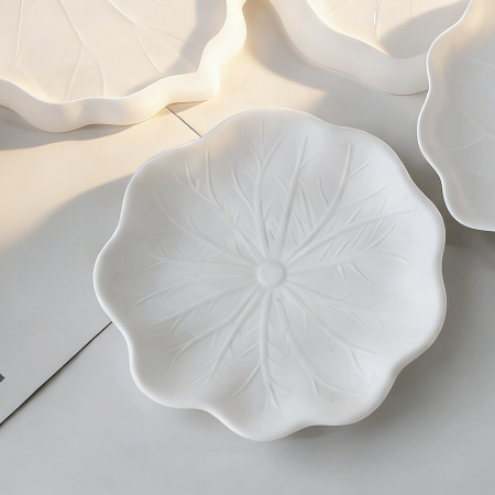 Matrita de silicon, Milmatt, Tava Frunza Lotus, silicon premium, reutilizabil, potrivit pentru praf ceramic, gips, ipsos, rasina epoxidica [2]