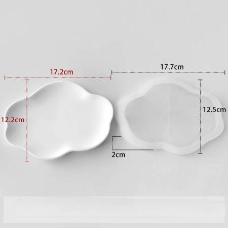 Matrita de silicon, Milmatt, Tava forma iregulara, silicon premium, reutilizabil, potrivit pentru praf ceramic, gips, ipsos, rasina epoxidica [1]
