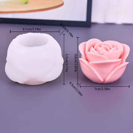 Matrita de silicon, Milmatt, Trandafir 8, pentru sapun si lumanari [1]