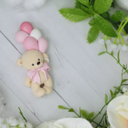 Matrita de silicon, Milmatt, Ursulet mic cu baloane, pentru sapun si lumanari [2]