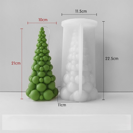 Matriță din silicon pentru lumânări de Crăciun – model decorativ de iarnă [1]