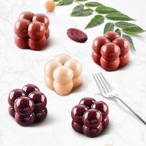 Matrita de silicon pentru lumanari, Milmatt, Model 15 cuburi Bubble, 3D [6]