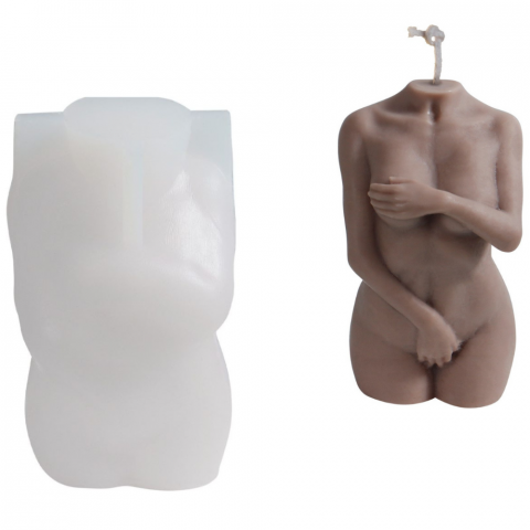 Matrite de Silicon - Matrita de silicon pentru lumanari, Milmatt, Model Corp Feminin, femeie, 60 x 98 mm