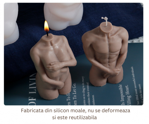 Matrita de silicon pentru lumanari, Milmatt, Model Corp Feminin, femeie, 60 x 98 mm [2]