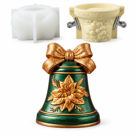Rasina Epoxidica & Praf Ceramic - Matriță silicon  recipient clopotel