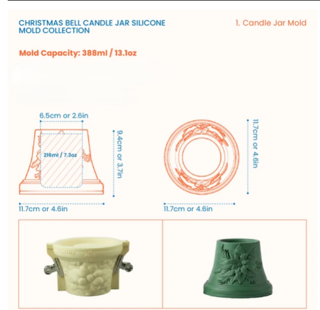 Matriță silicon  recipient clopotel [3]