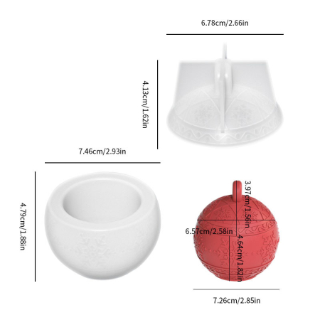 Matriță silicon recipient Glob de Crăciun [1]