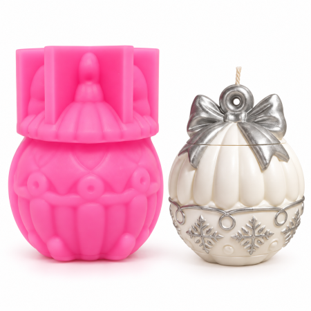 Matriță din silicon pentru recipiente de Crăciun – model decorativ de iarnă