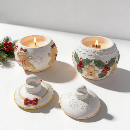 Matriță din silicon pentru recipiente de Crăciun – model decorativ de iarnă [3]