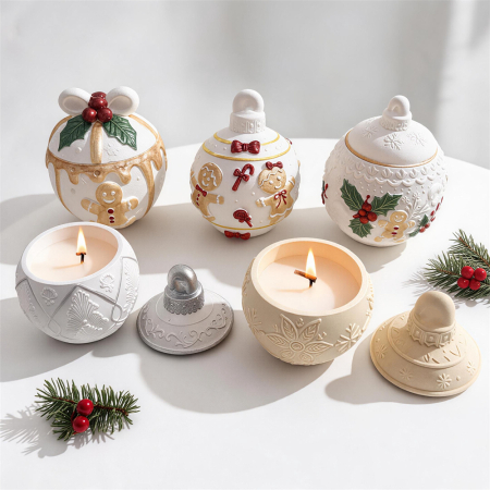Matriță din silicon pentru recipiente de Crăciun – model decorativ de iarnă [4]