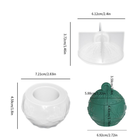 Matriță silicon recipient Glob de Crăciun [2]