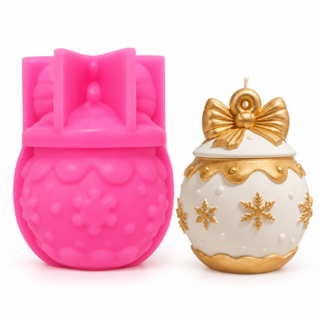 Matriță din silicon pentru recipiente de Crăciun – model decorativ de iarnă