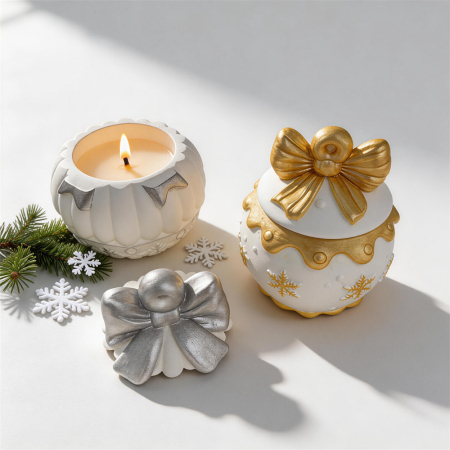 Matriță din silicon pentru recipiente de Crăciun – model decorativ de iarnă [3]
