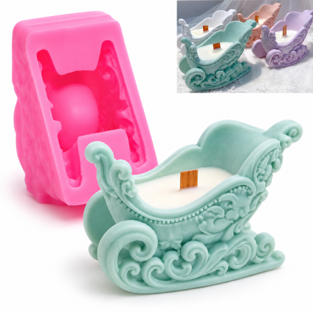 Matrite Craciun - Matriță din silicon pentru recipiente de Crăciun – model decorativ de iarnă