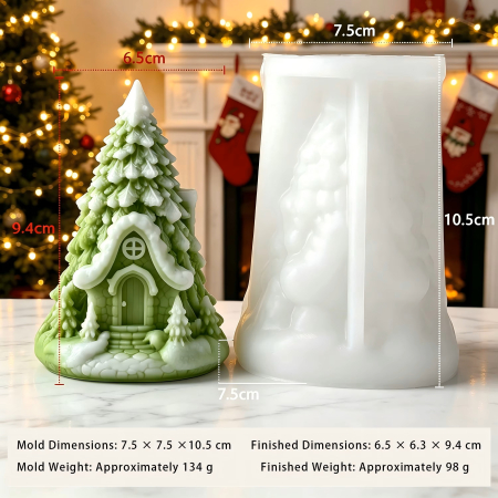 Matriță din silicon pentru lumânări de Crăciun – model decorativ de iarnă [3]