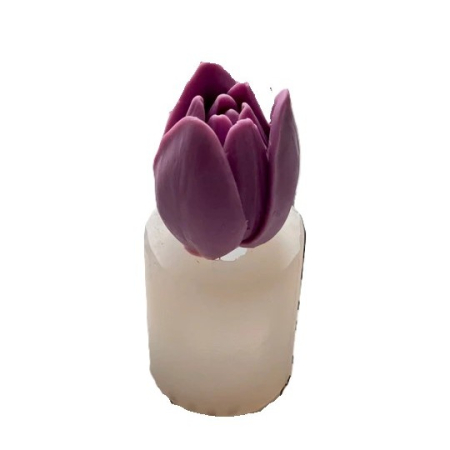 Matrițe Silicon Premium (Food Grade) - Matrita din silicon alimentar premium,  Lalea 3  pentru desert, săpun și lumânări