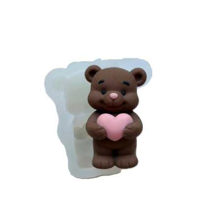 Matrițe Silicon Premium (Food Grade) - Matrita din silicon alimentar premium, Love Teddy Bear, pentru lumânări, săpun și deserturi