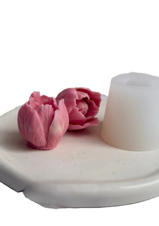 Matrițe Silicon Premium (Food Grade) - Matrita din silicon alimentar premium,  Lalea 4  pentru desert, săpun și lumânări