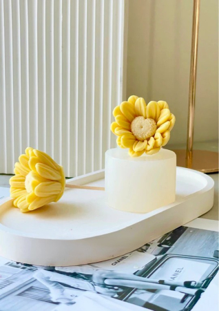 Matrita din silicon alimentar premium,  Daisy,  pentru lumânări, săpun și deserturi [1]